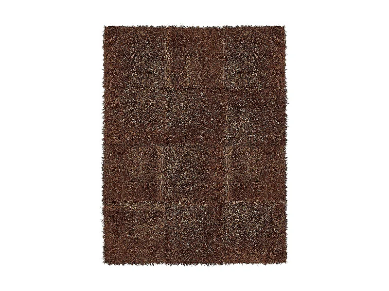 Tapis shaggy 120x160 rectangle tufté marron motif uni SHAGGY N