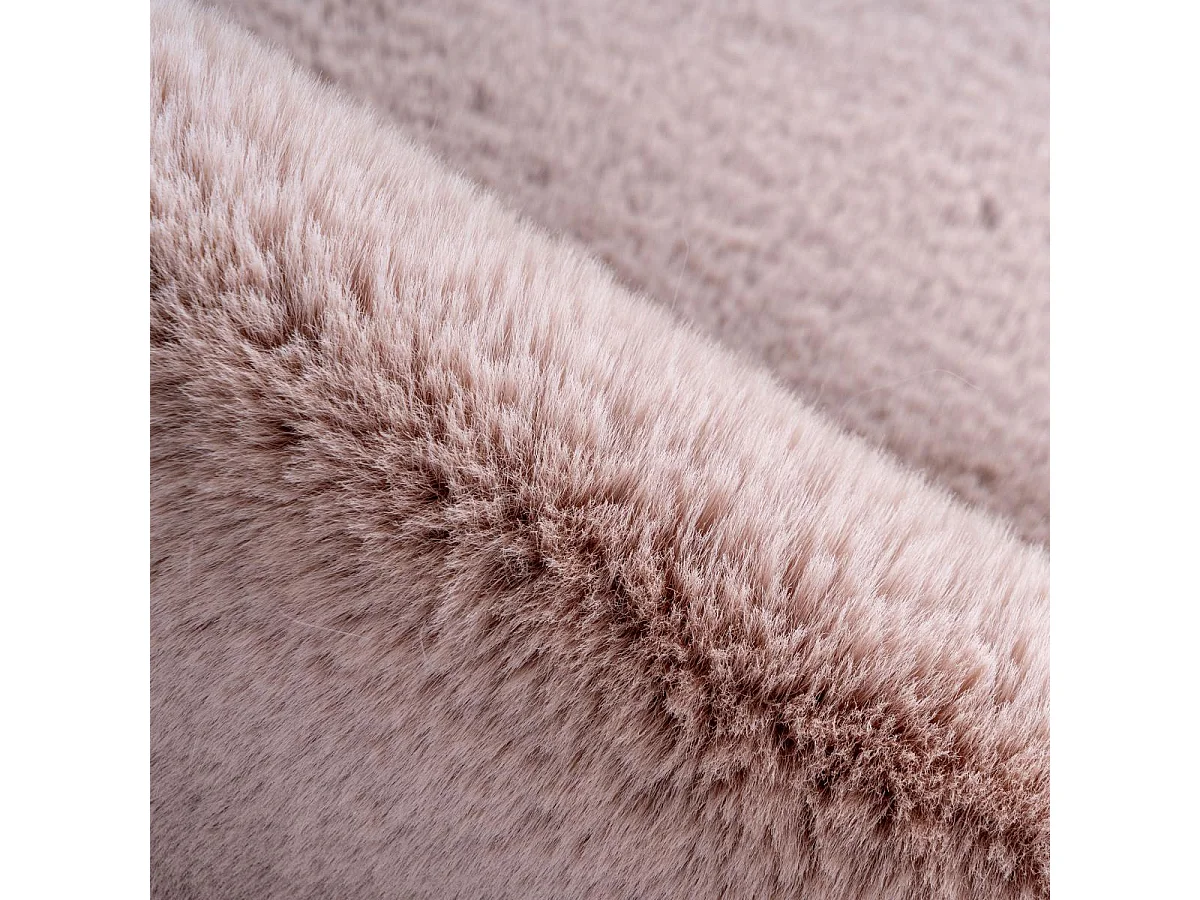 Tapis longs poils shaggy 60x180 rectangle tissé rose motif uni SUPRADOU A