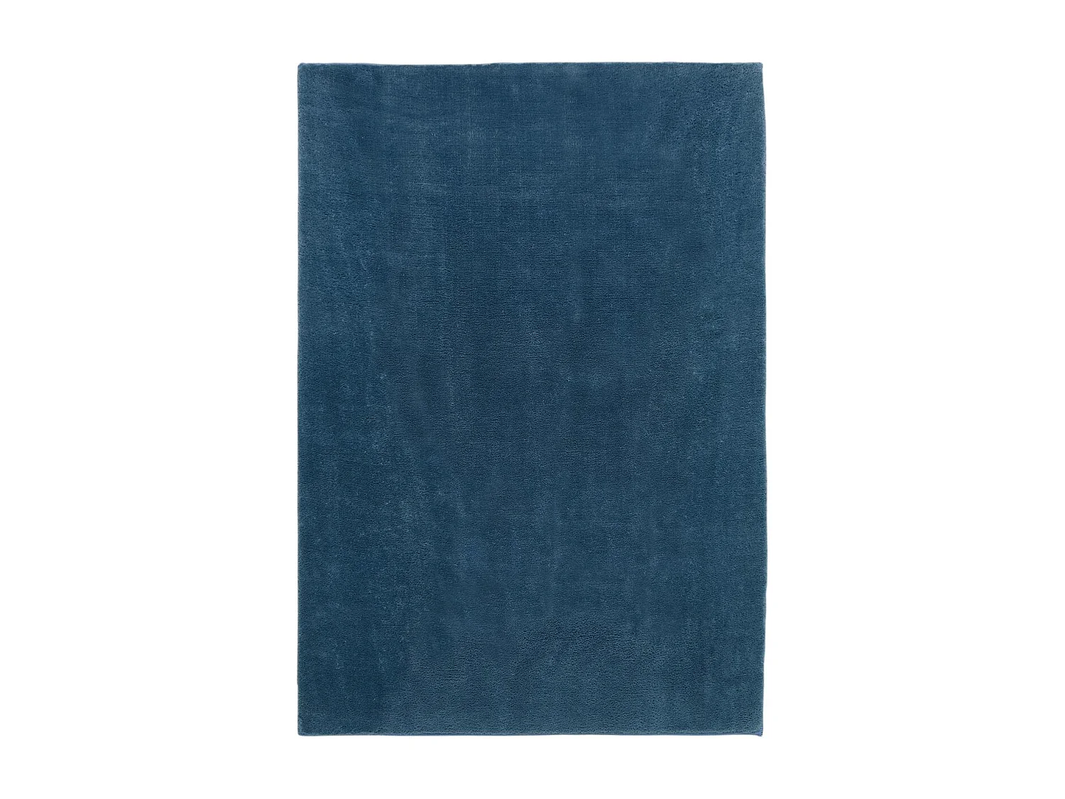 tapis salon 160x230 tissé bleu rectangle motif uni CARTINO
