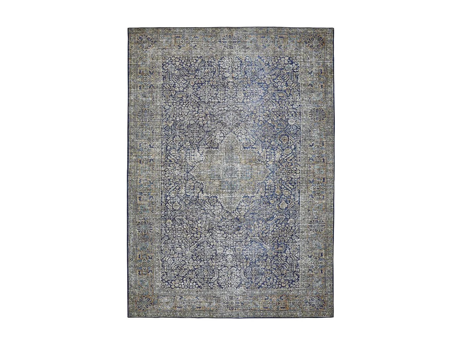 tapis chambre 120x170 tissé jaune rectangle LOMPTE