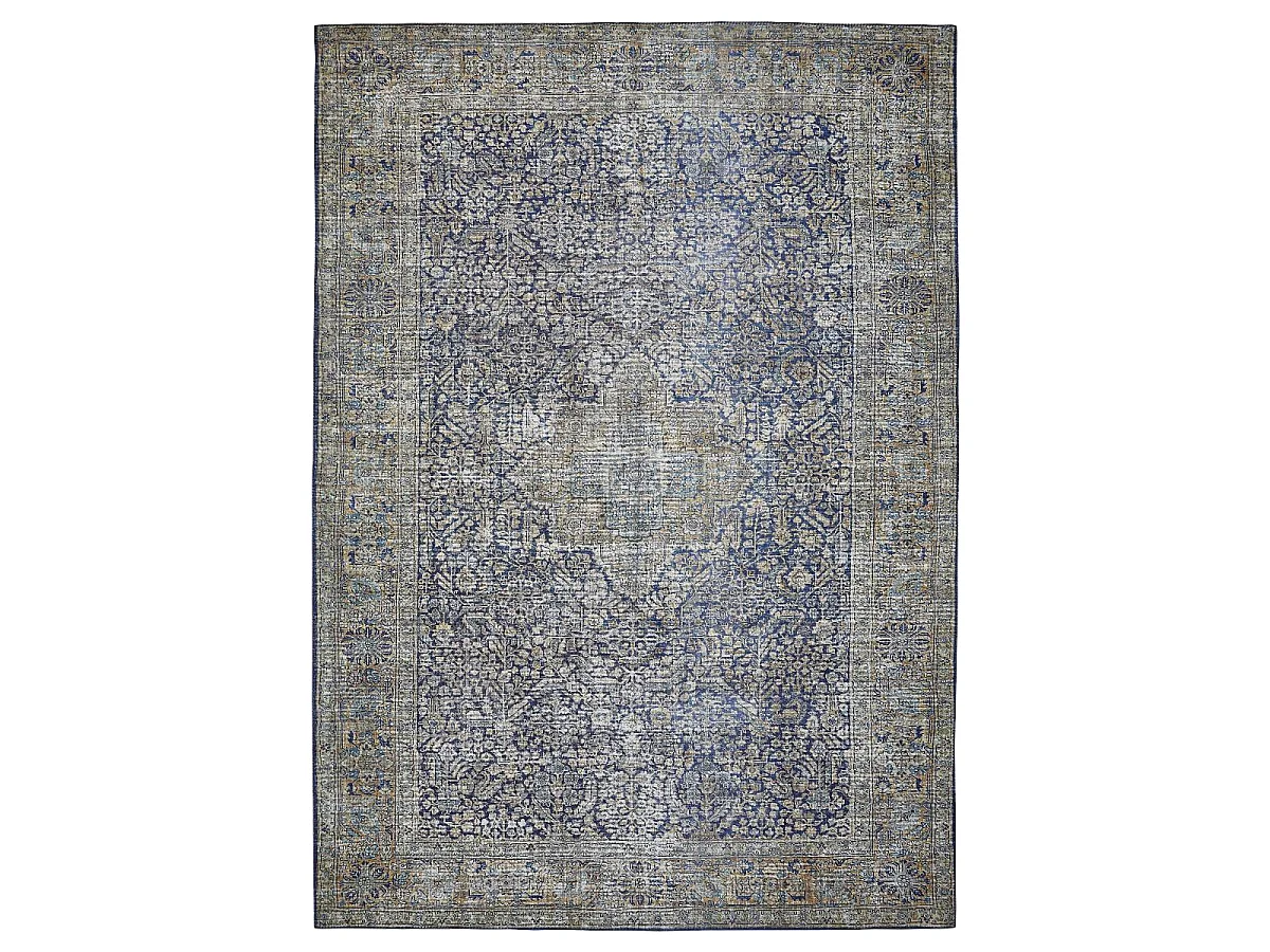 tapis chambre 120x170 tissé jaune rectangle LOMPTE