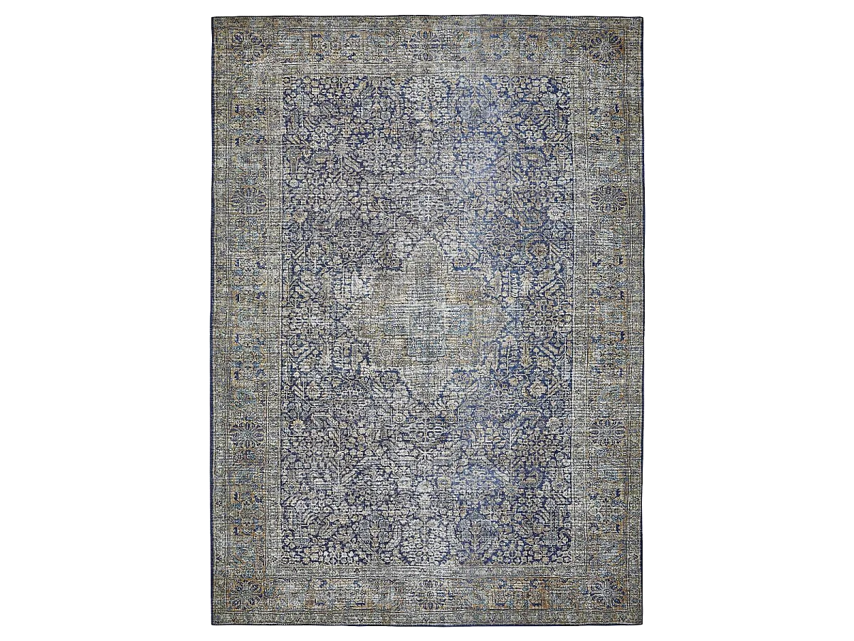 tapis chambre 120x170 tissé jaune rectangle LOMPTE