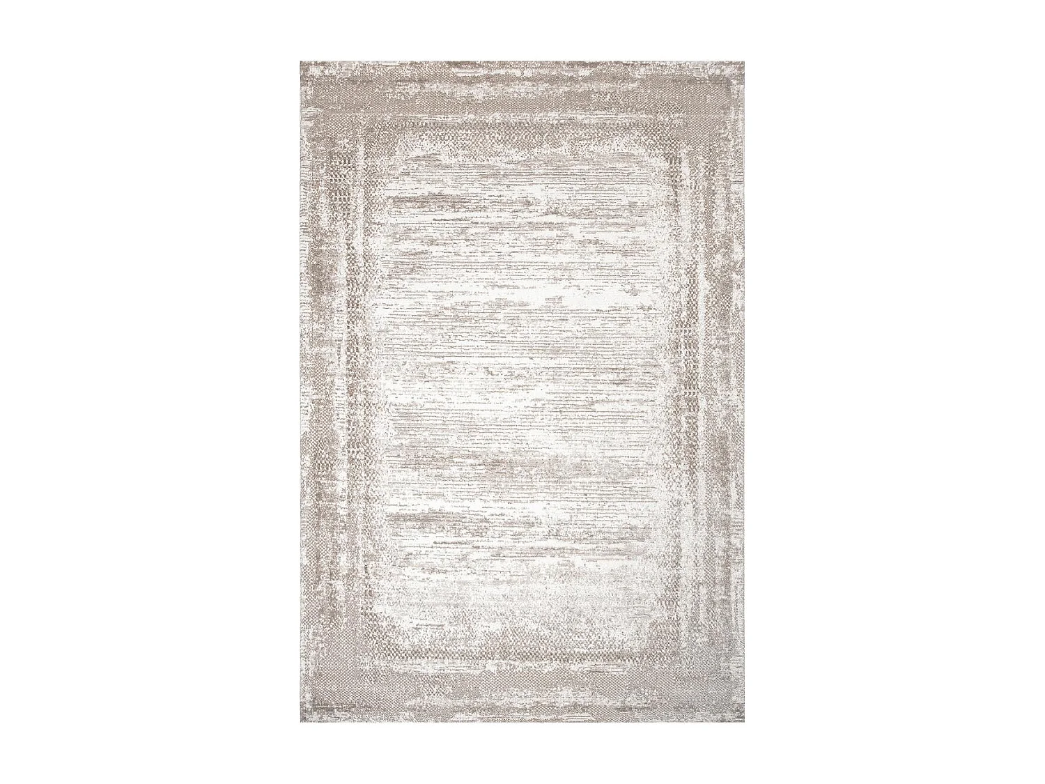 tapis grand salon 200x280 tissé beige rectangle motif faux uni LYN7 KALEE