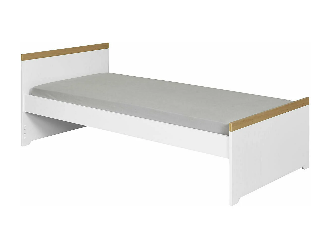 Lit enfant 90x190 cm panneaux de fibres blanc NAIS