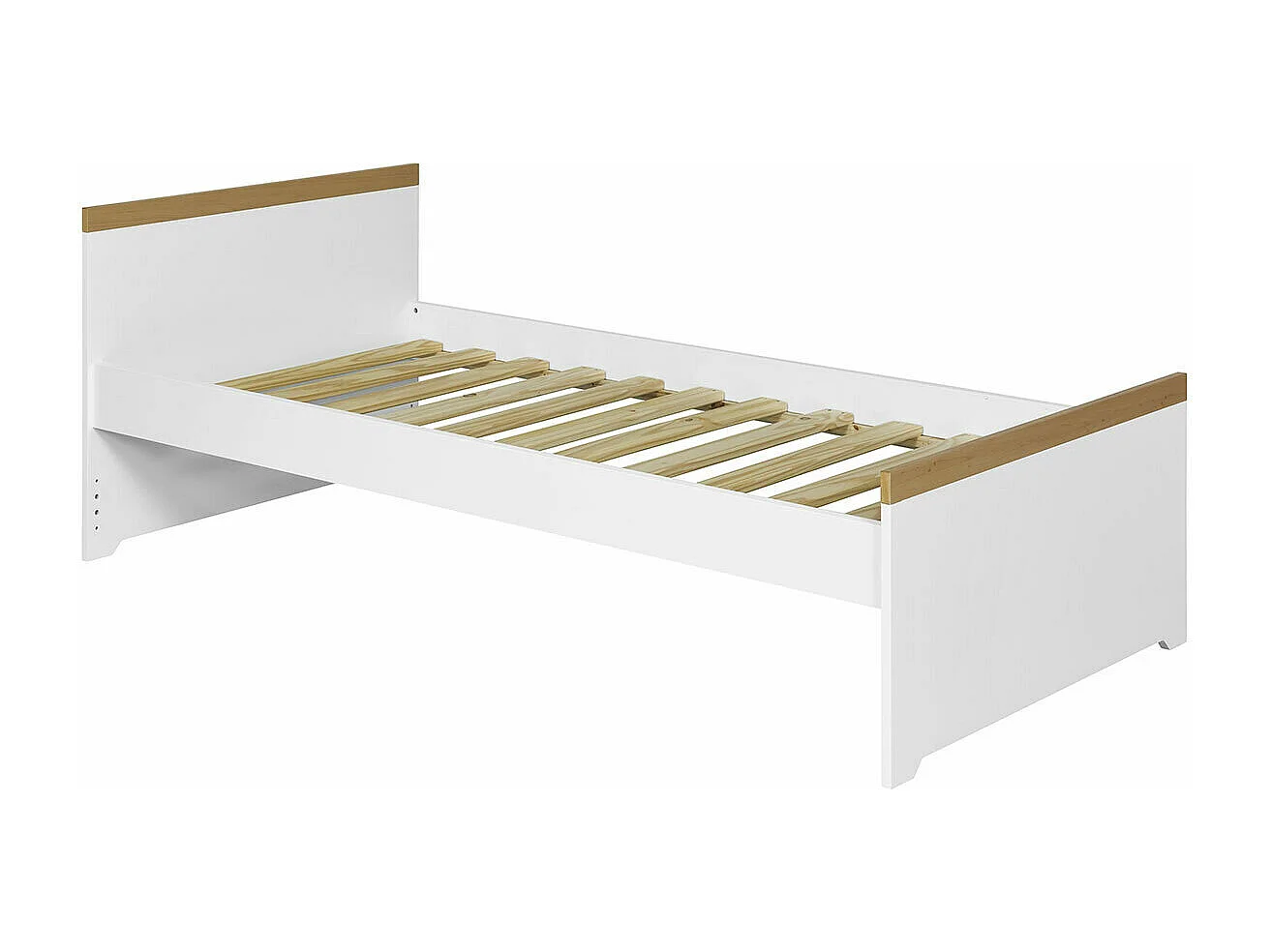 Lit enfant 90x190 cm panneaux de fibres blanc NAIS