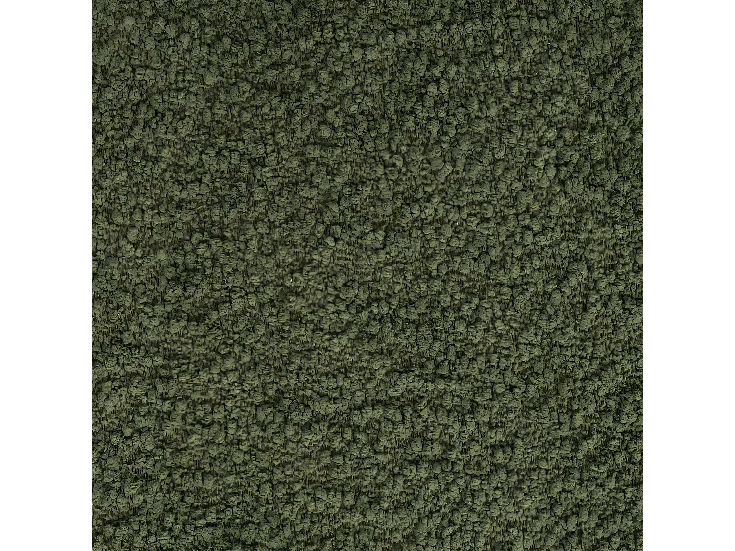 Marcos - Tabouret rond en tissu bouclette ø40cm - Vert kaki