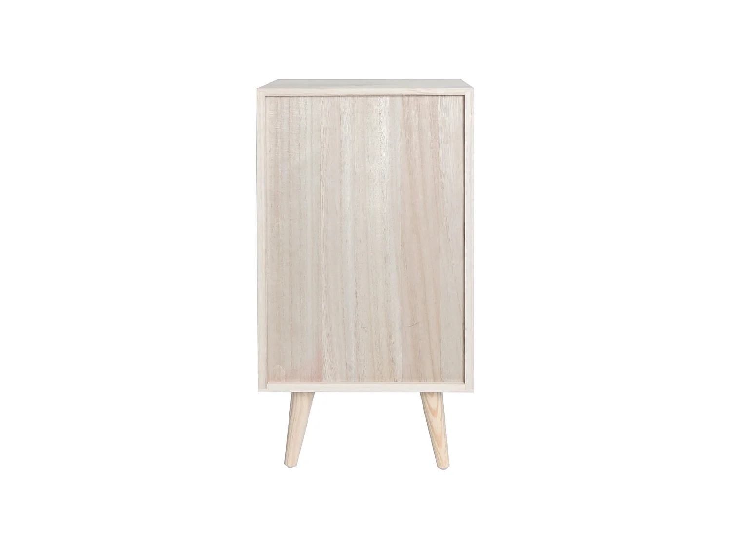 Table de Chevet Étroite et Haute en Bois avec 3 Tiroirs