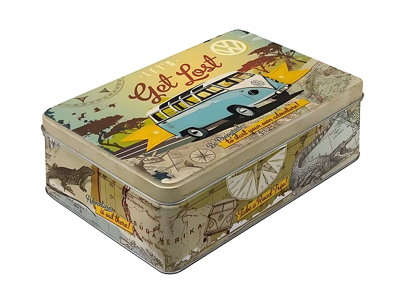 Boite à sucres publicitaire en métal Van VW Get Lost