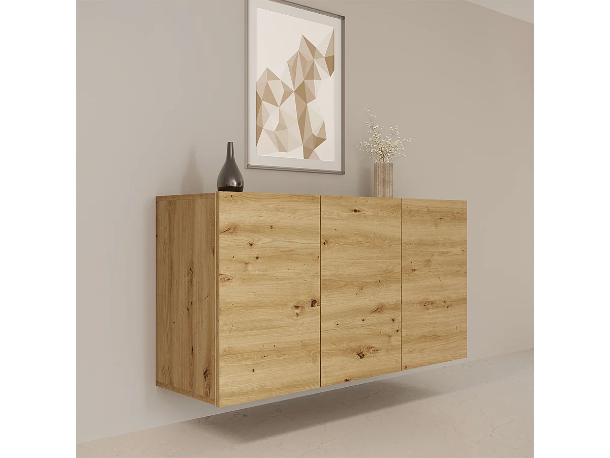 Buffet mural 3 portes Idao Bois clair