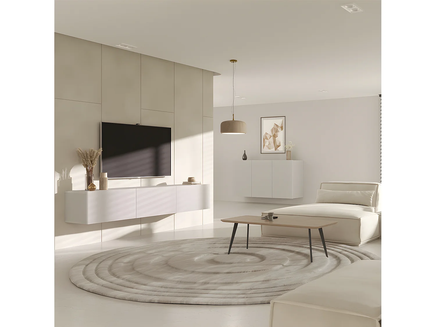 Buffet mural 3 portes Idao Blanc