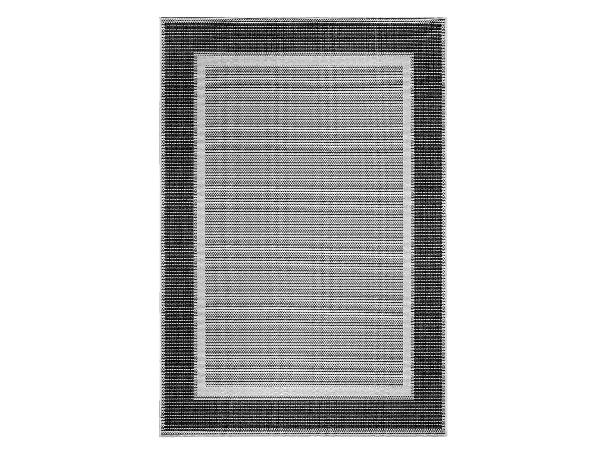 tapis salon 160x230 tissé gris rectangle motif simple GRATI