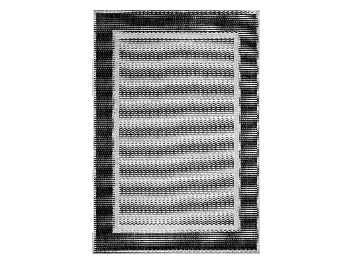 tapis salon 160x230 tissé gris rectangle motif simple GRATI