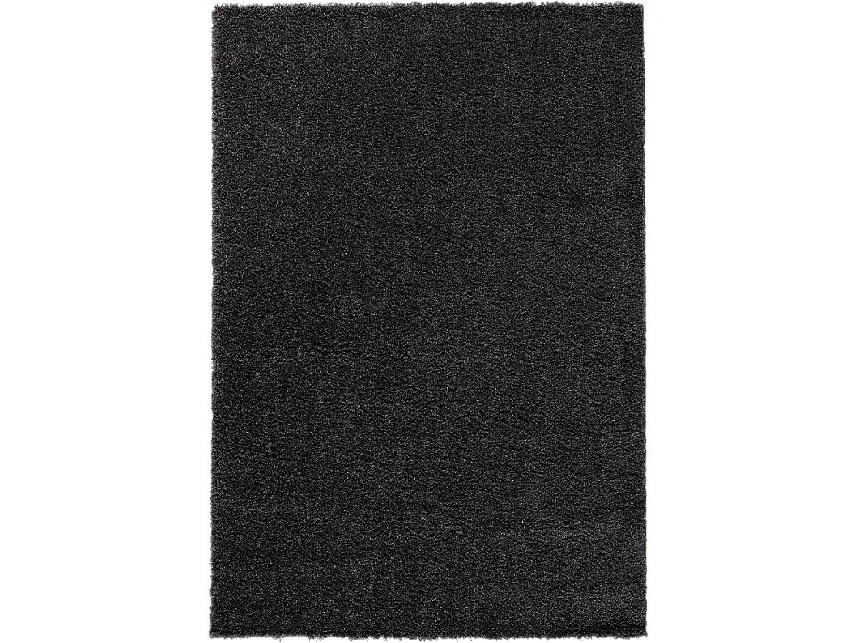 Tapis shaggy 200x290 rectangle tissé marron motif uni SPYGIP