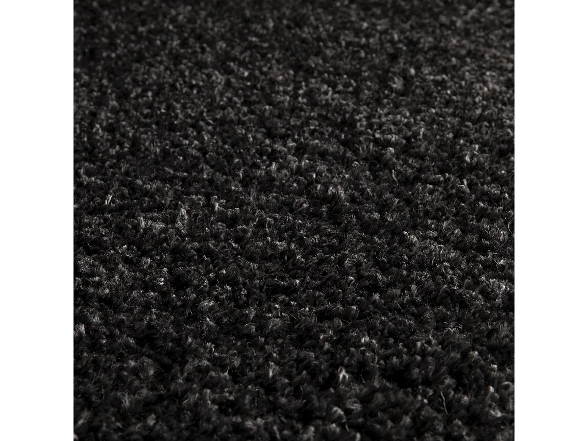 Tapis shaggy 200x290 rectangle tissé marron motif uni SPYGIP