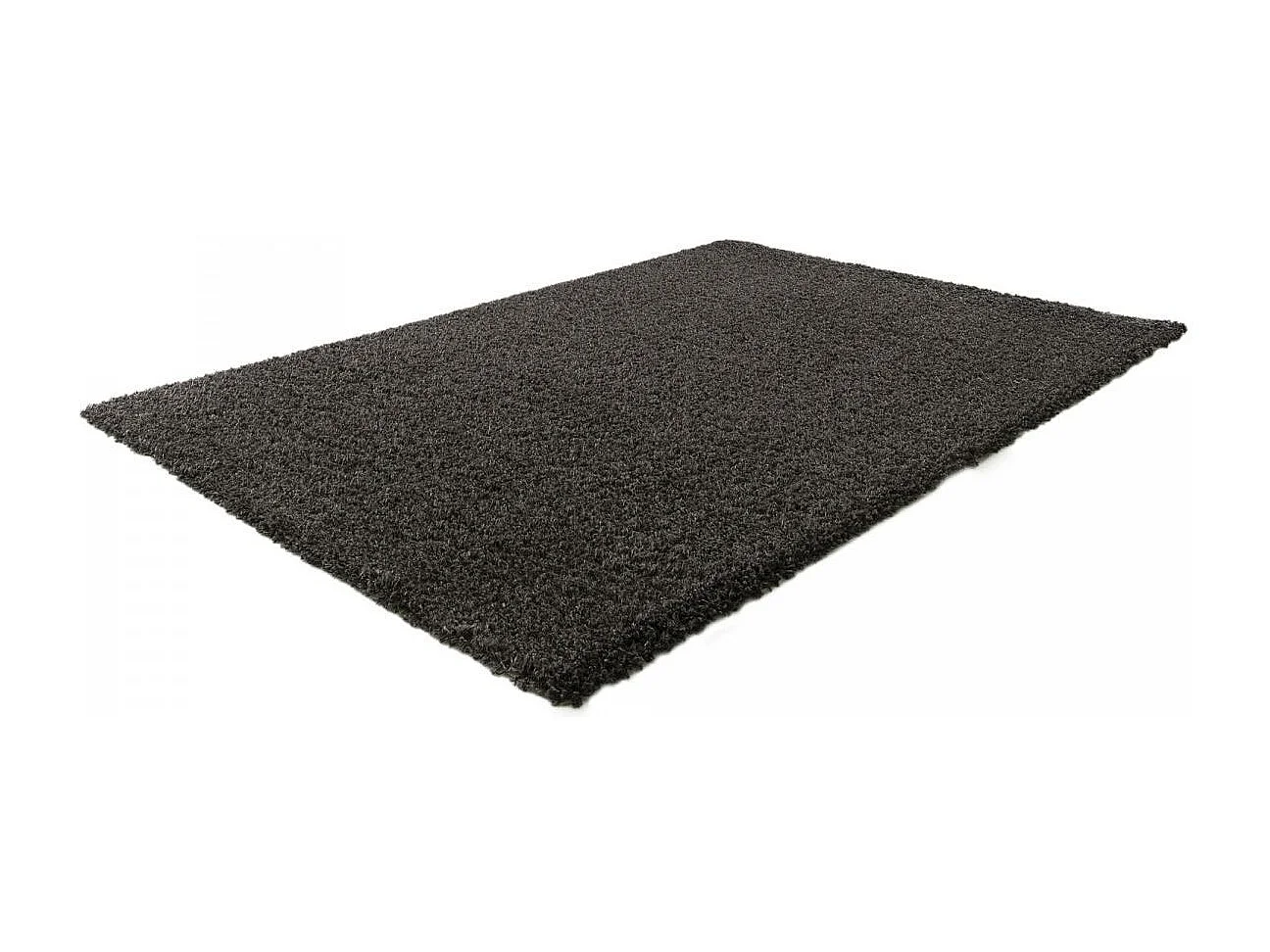 Tapis shaggy 200x290 rectangle tissé marron motif uni SPYGIP