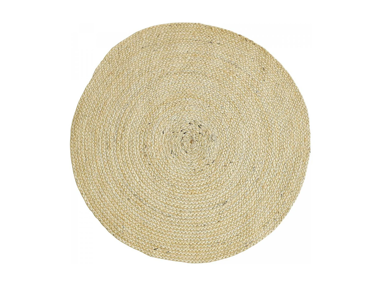 Tapis jute Ø120cm rond tissé beige AGO