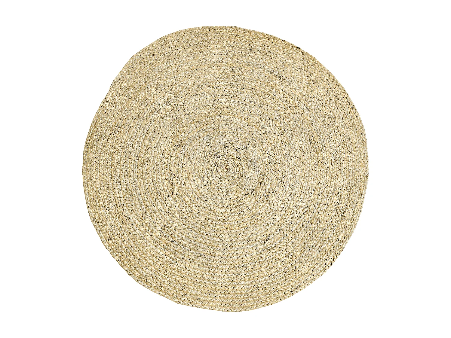 Tappeto in iuta Ø120 cm intrecciato rotondo beige AGO