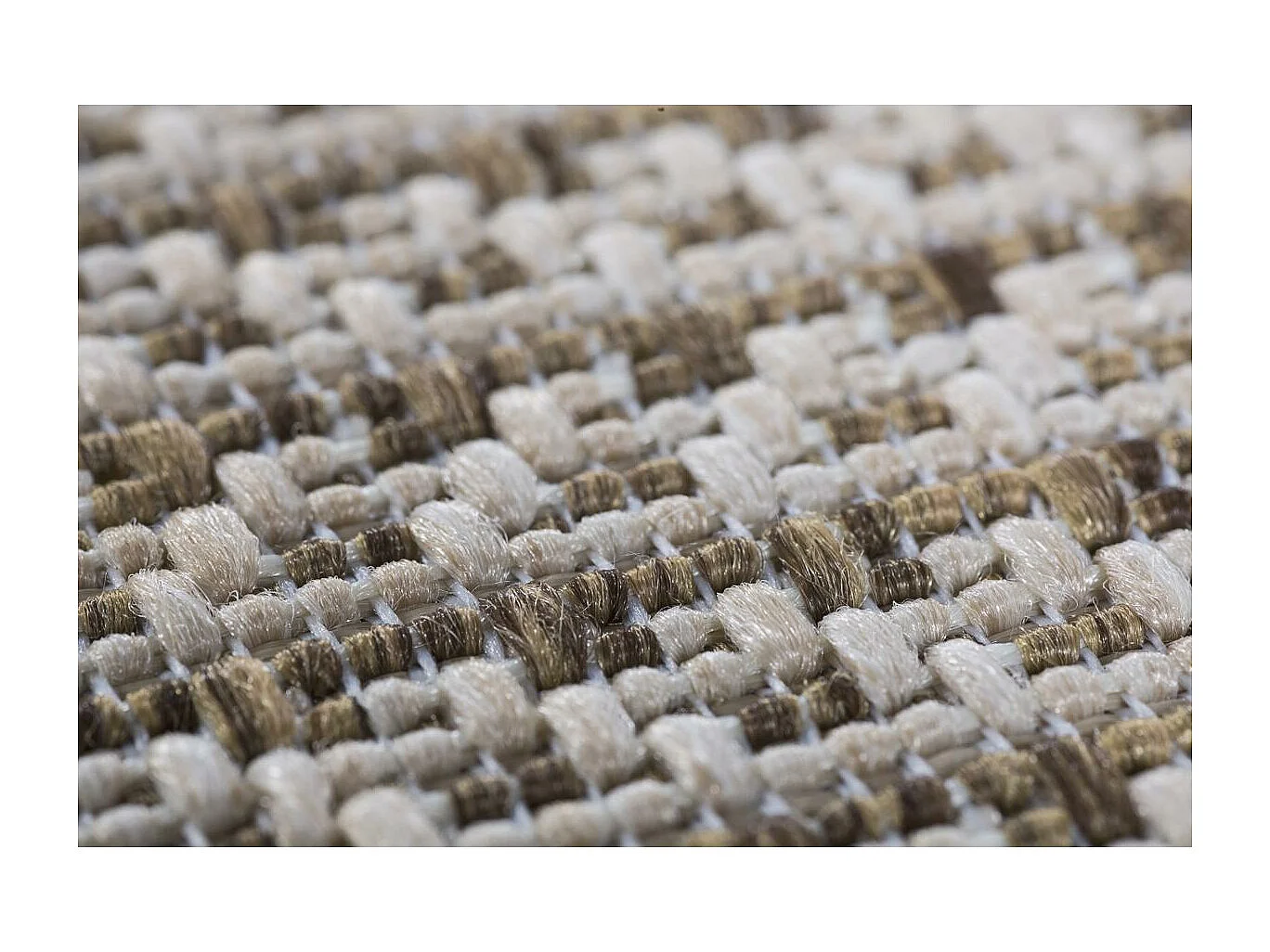 tapis salle à manger 200x290 tissé beige rectangle motif simple GRATI