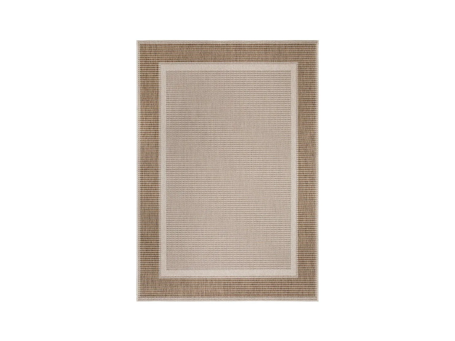 tapis salle à manger 200x290 tissé beige rectangle motif simple GRATI