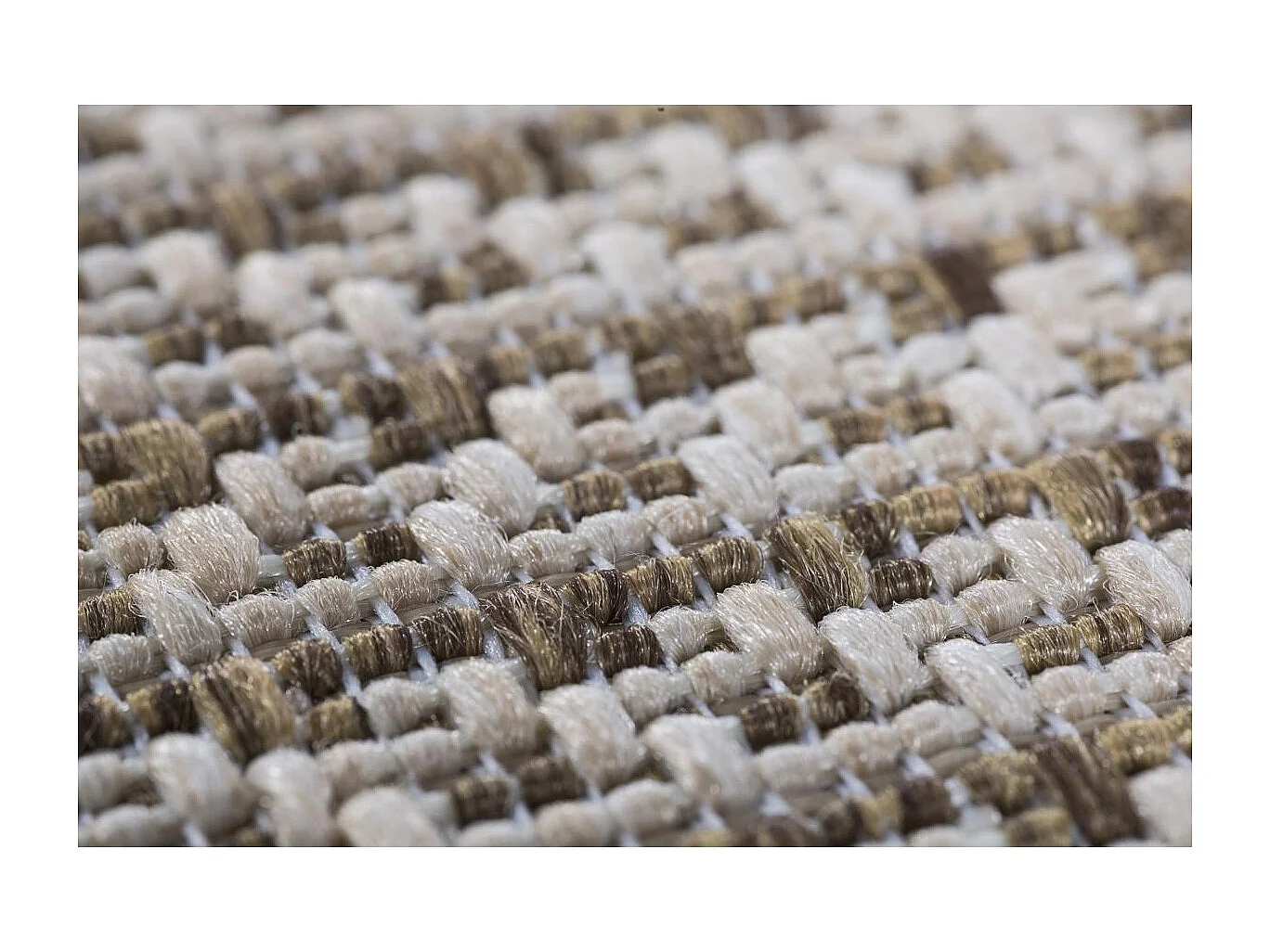 tapis salle à manger 200x290 tissé beige rectangle motif simple GRATI