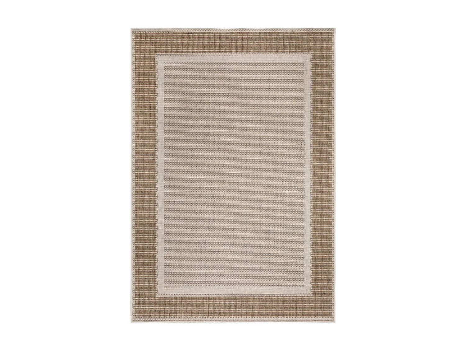 tapis salon 160x230 tissé beige rectangle motif simple GRATI