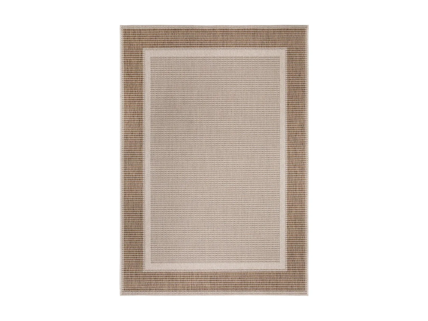 tapis salon 160x230 tissé beige rectangle motif simple GRATI