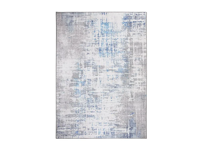 tapis salon 155x230 tissé crème rectangle motif abstrait JUNTO