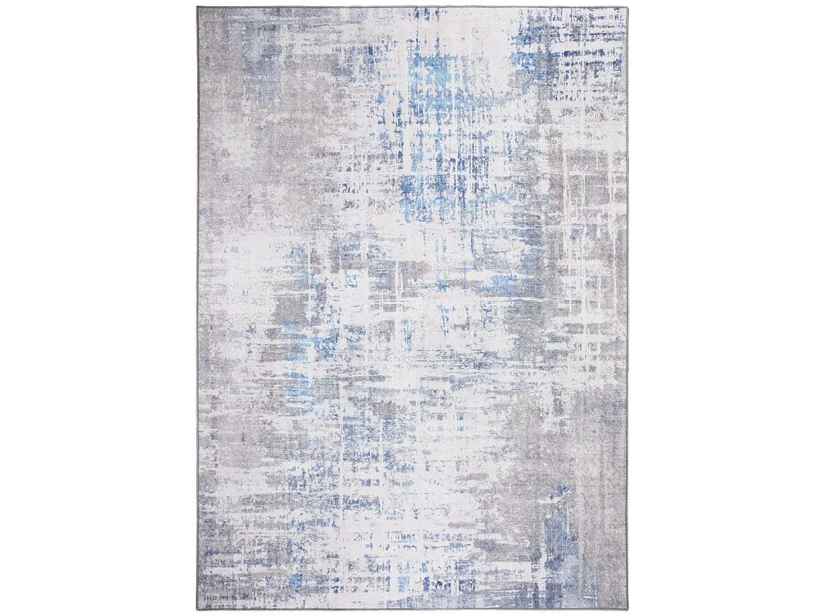 tapis salon 155x230 tissé crème rectangle motif abstrait JUNTO