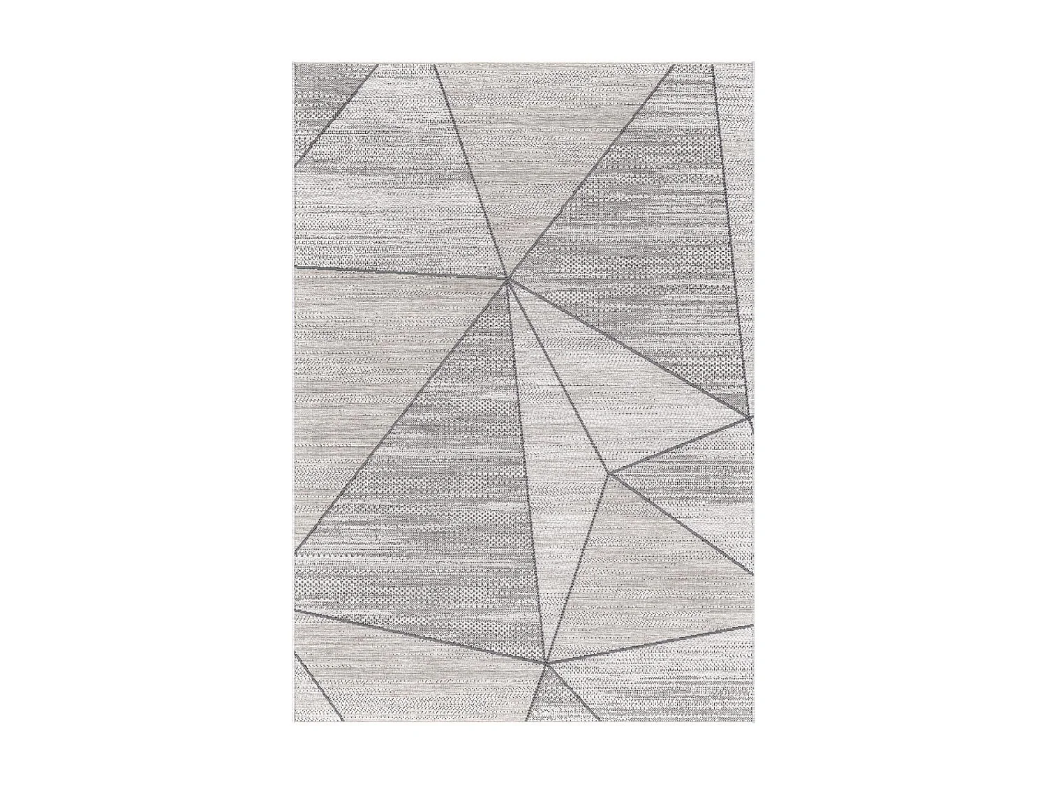 tapis salon 120x170 tissé beige et gris rectangle motif abstrait HIERE