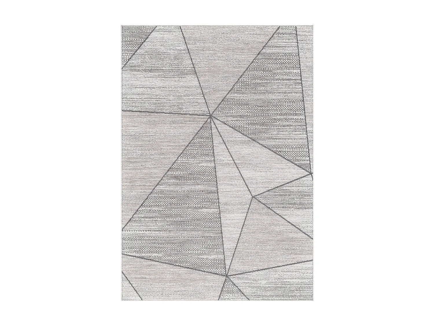 tapis salon 120x170 tissé beige et gris rectangle motif abstrait HIERE