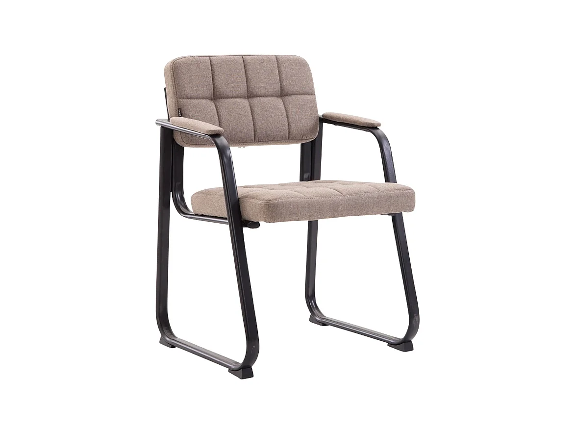 Chaise visiteur fauteuil de métal argentée 59 x 58 x 84 cm BUR10221