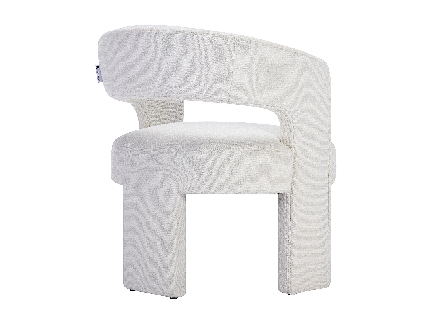 Fauteuil en tissu bouclette blanc FONTANOVA