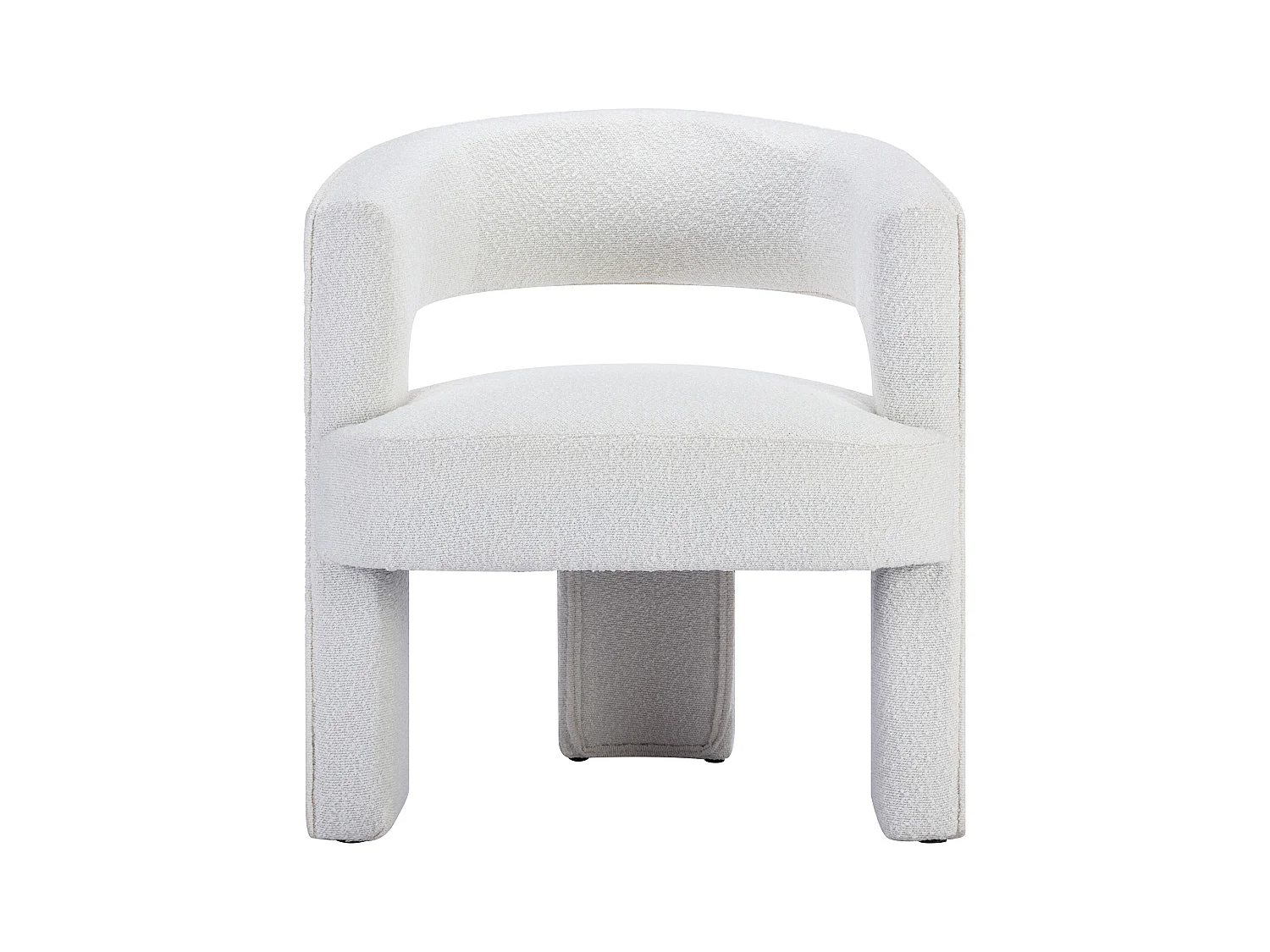 Sillón de bucle de tela blanco FONTANOVA