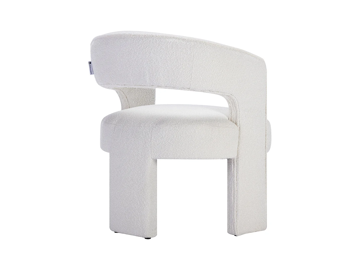 Sillón de bucle de tela blanco FONTANOVA