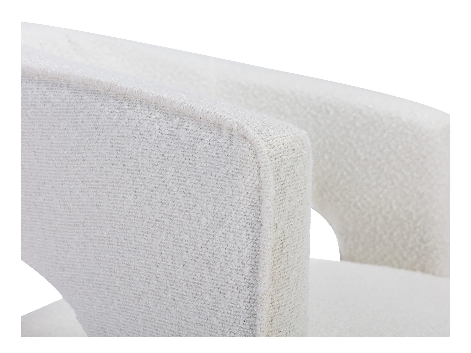 Sillón de bucle de tela blanco FONTANOVA