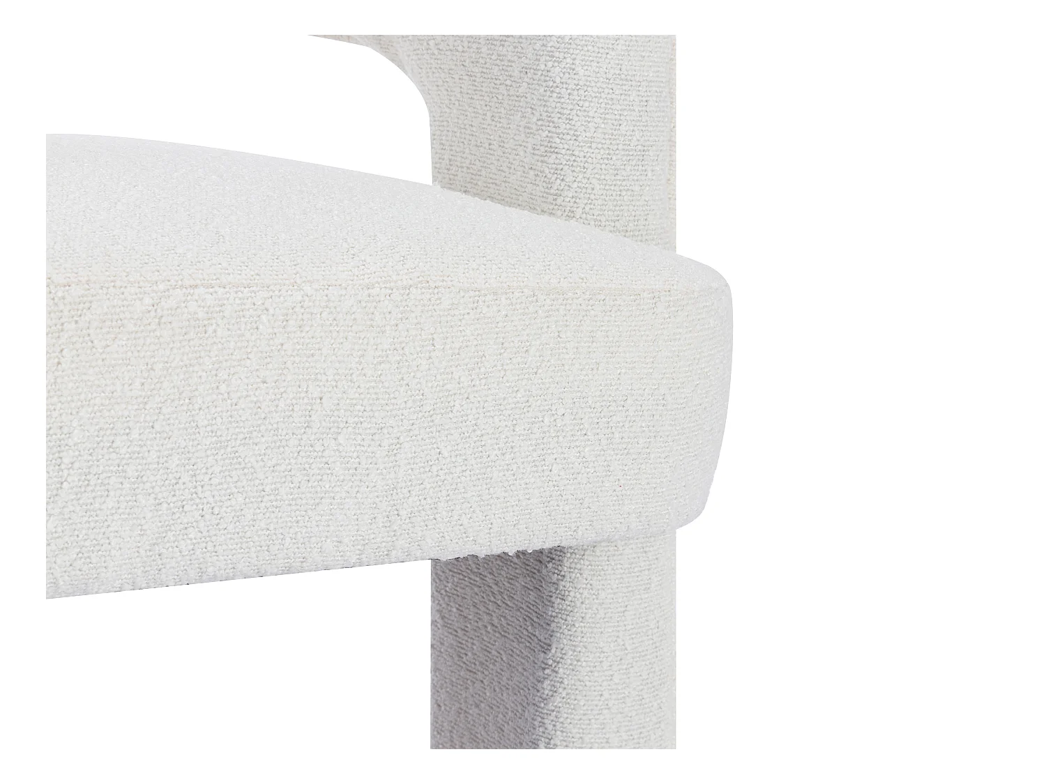 Sillón de bucle de tela blanco FONTANOVA