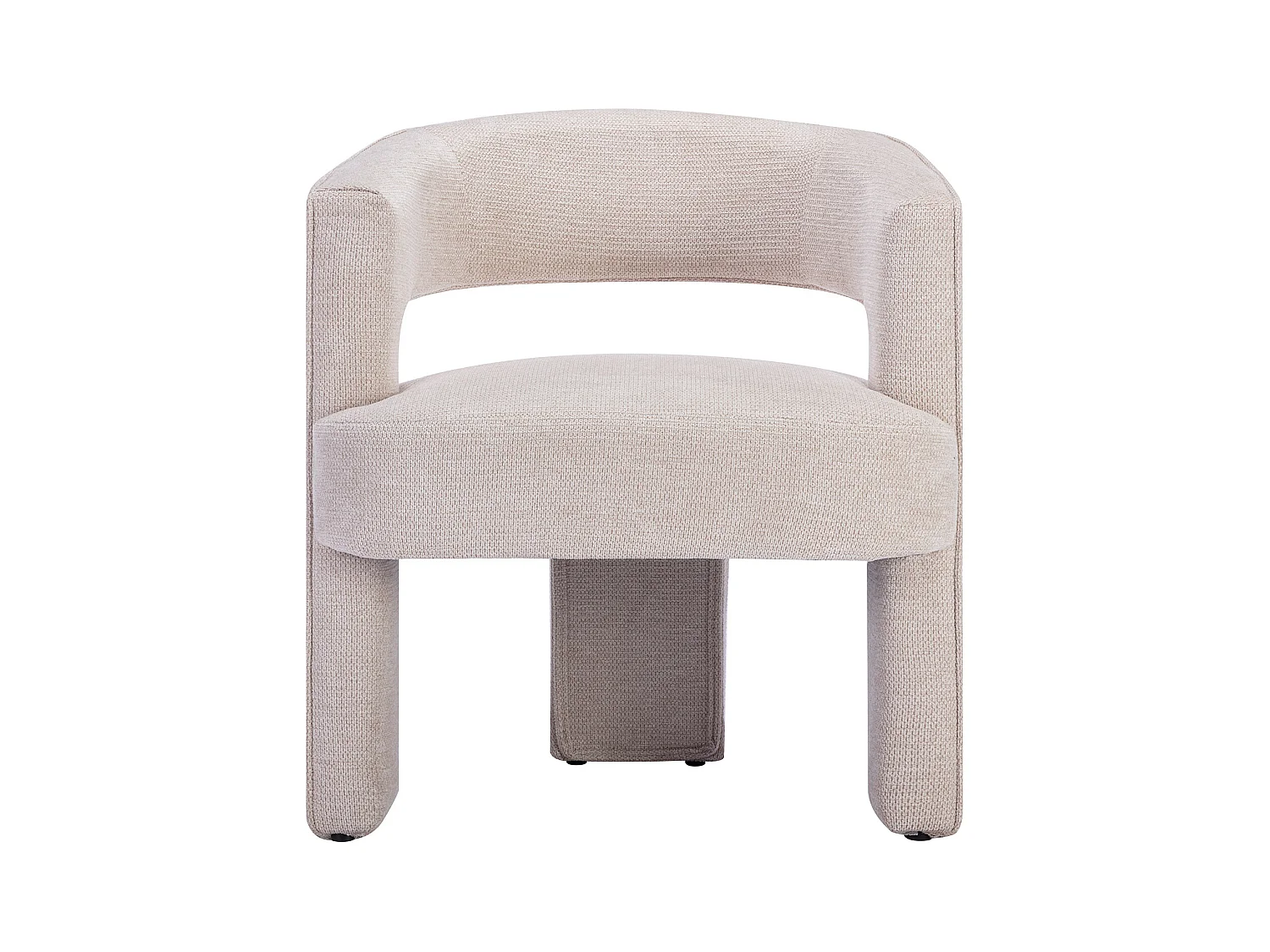 Fauteuil in beige textuurstof FONTANOVA