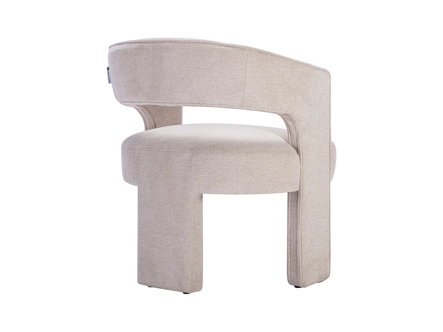 Fauteuil in beige textuurstof FONTANOVA