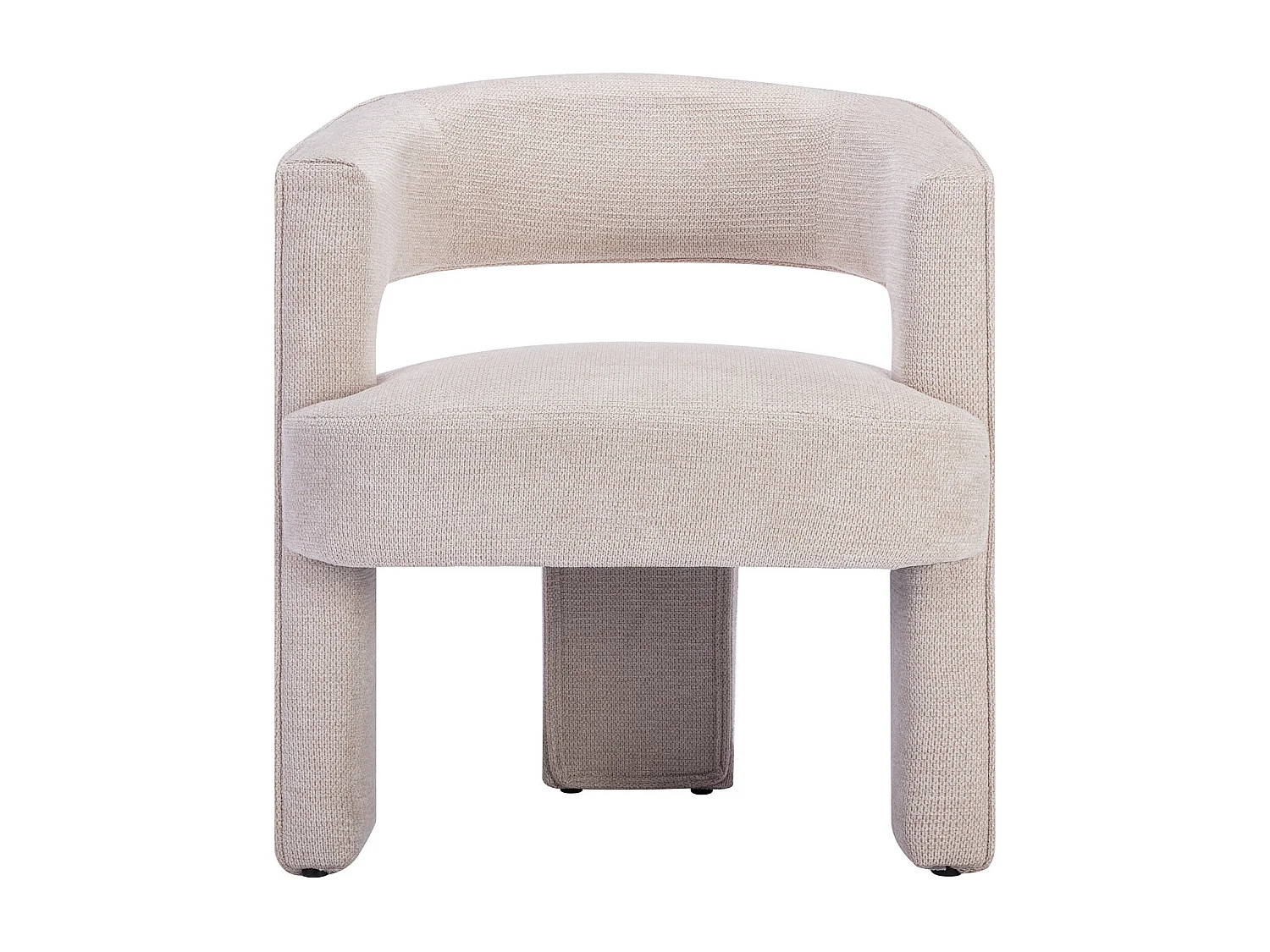 Fauteuil en tissu texturé beige FONTANOVA
