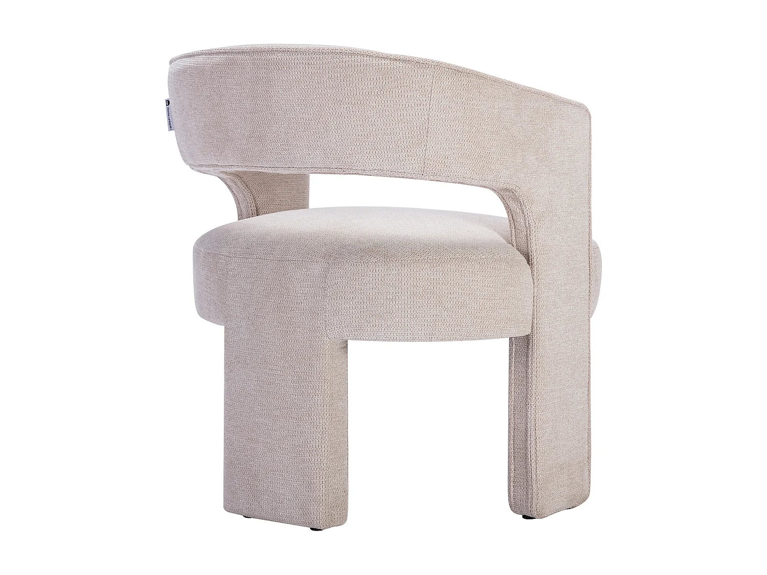 Fauteuil en tissu texturé beige FONTANOVA