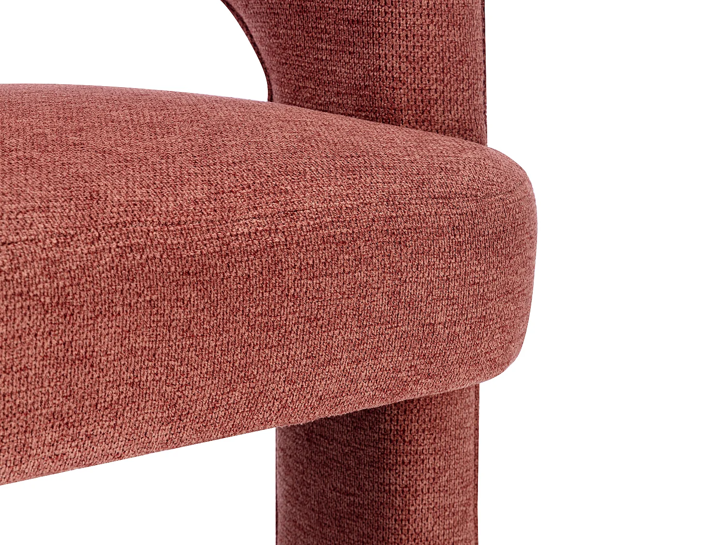 Poltrona in Tessuto testurizzato Terracotta - FONTANOVA