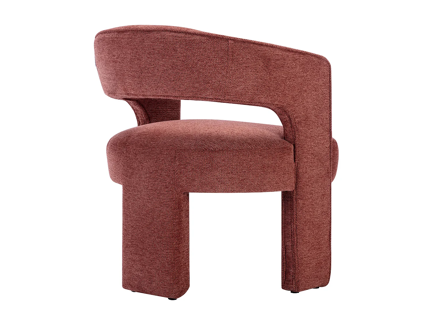 Fauteuil en tissu texturé terracotta FONTANOVA