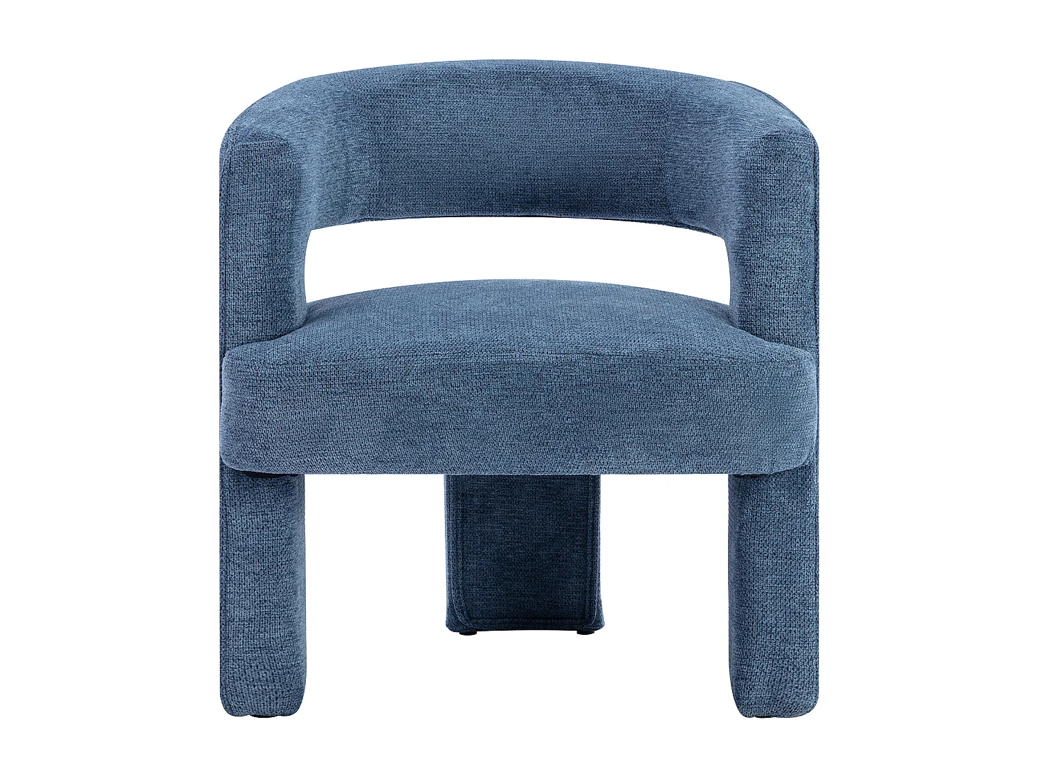 Sillón de tela texturizada azul FONTANOVA