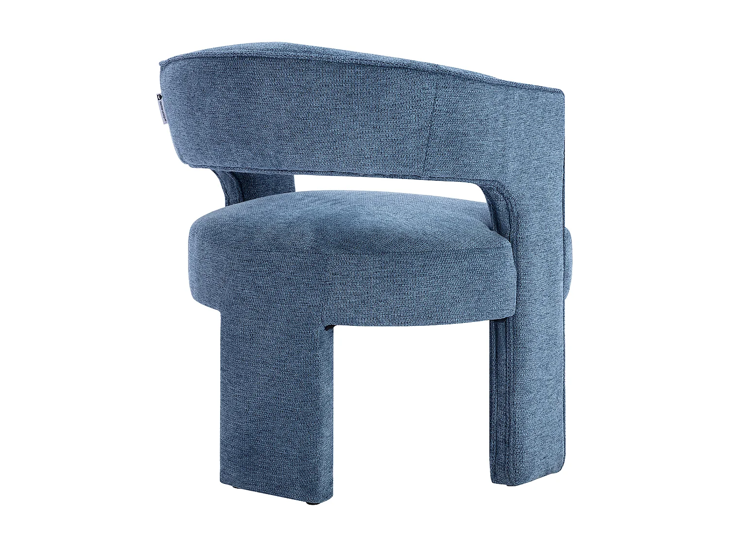 Fauteuil en tissu texturé bleu FONTANOVA