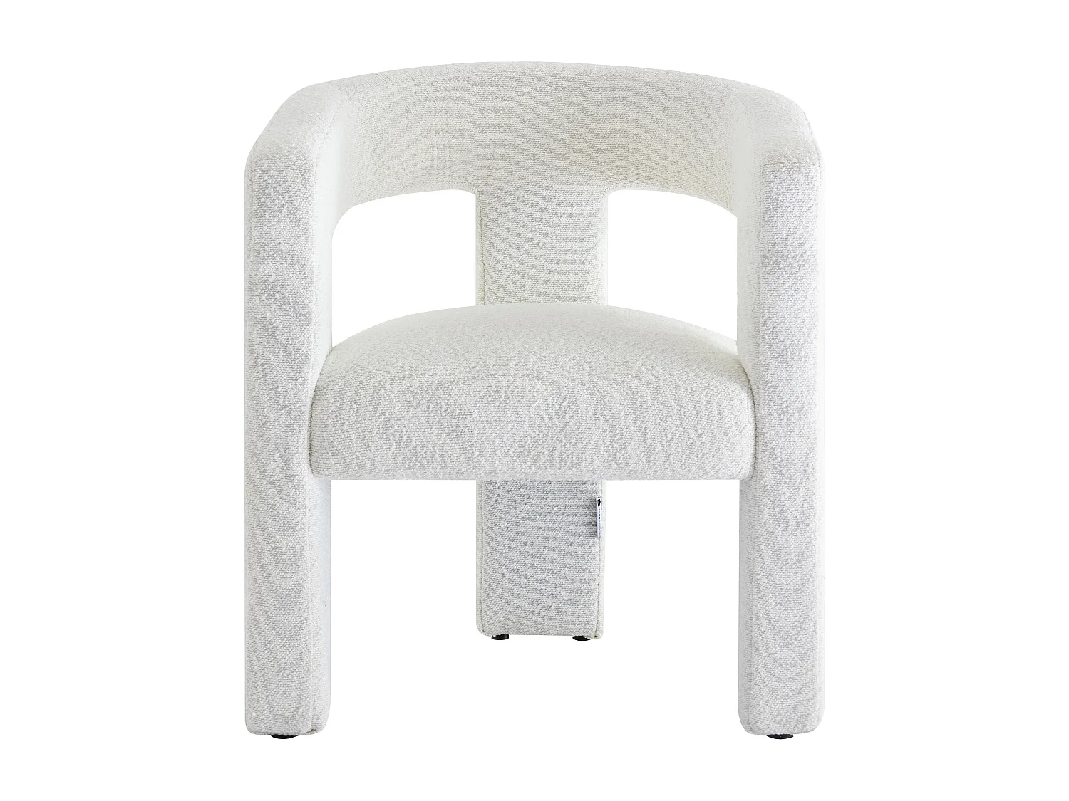 Fauteuil en tissu bouclette blanc FAVINA