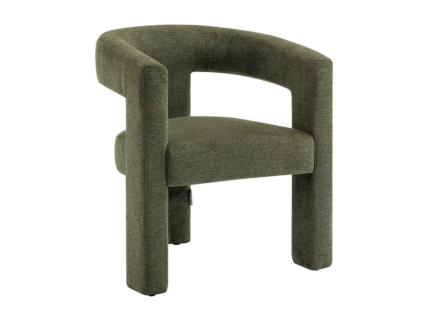 Sillón de tela verde FAVINA