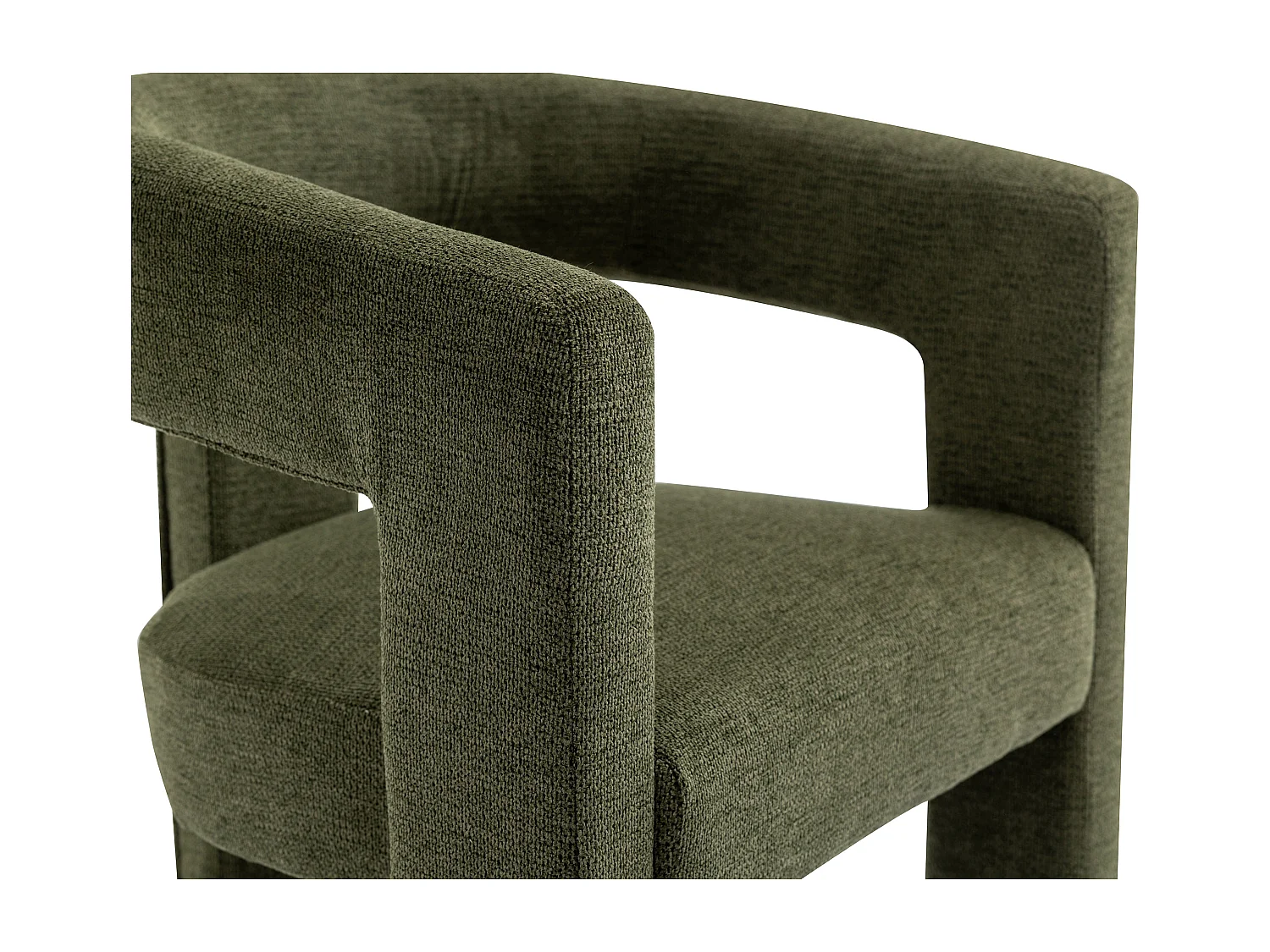 Sillón de tela verde FAVINA