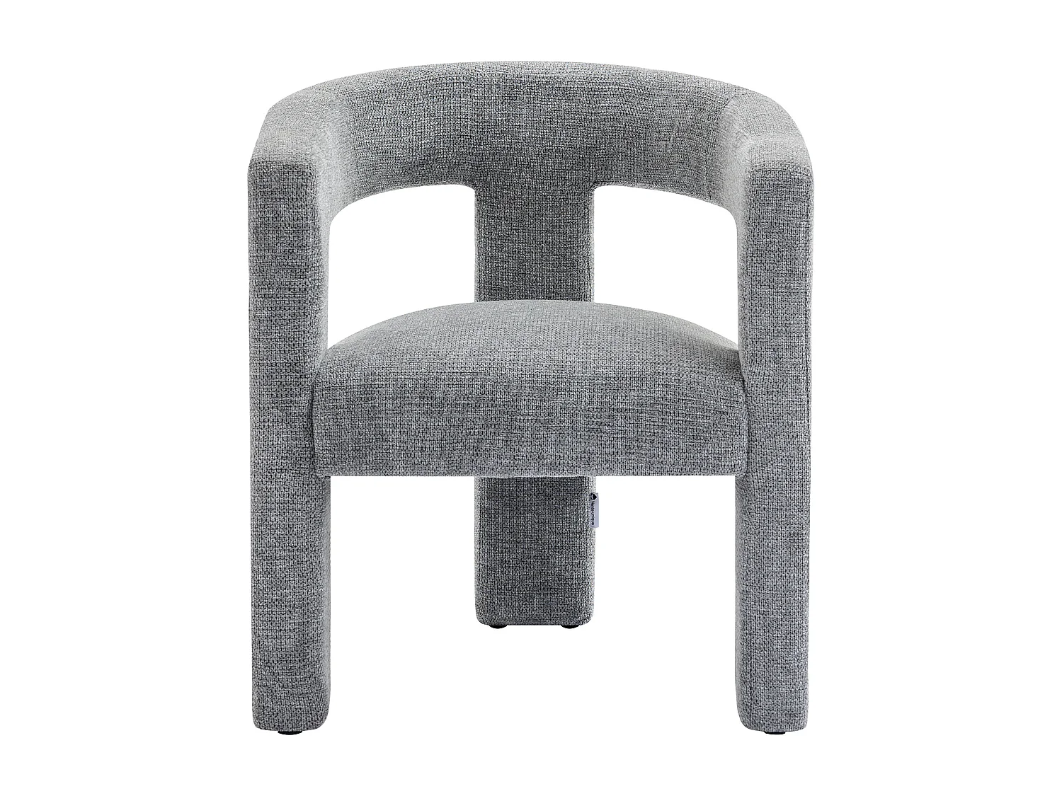 Fauteuil en tissu texturé gris FAVINA