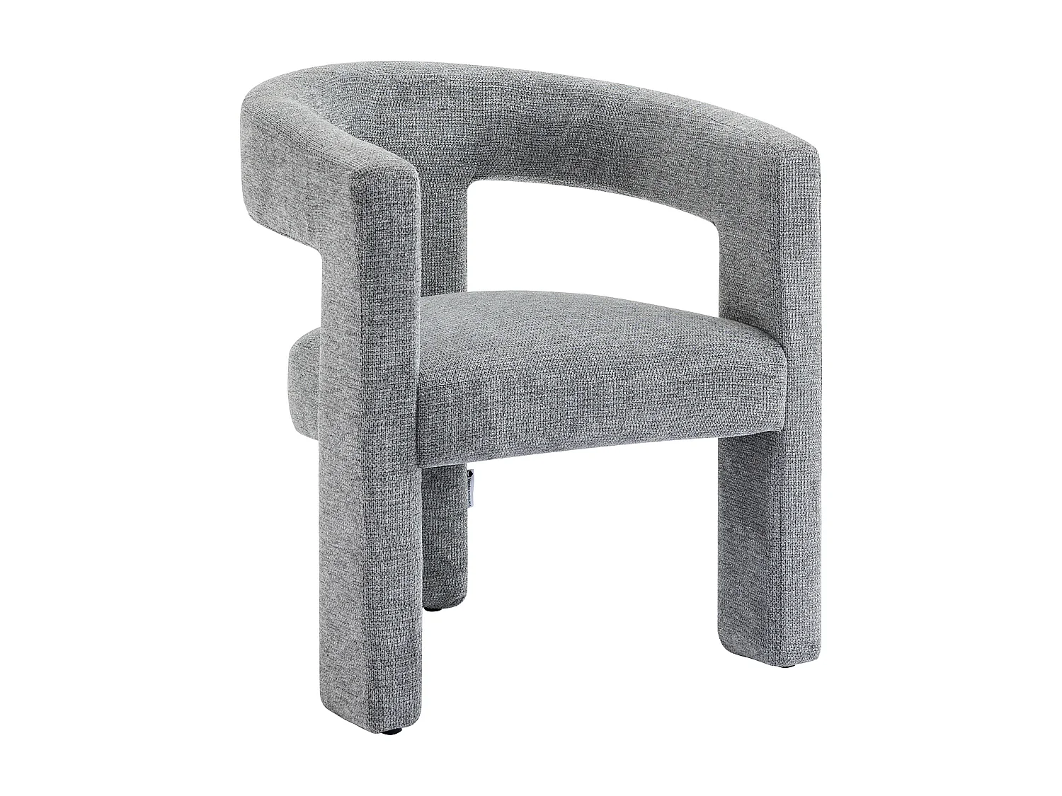 Fauteuil en tissu texturé gris FAVINA
