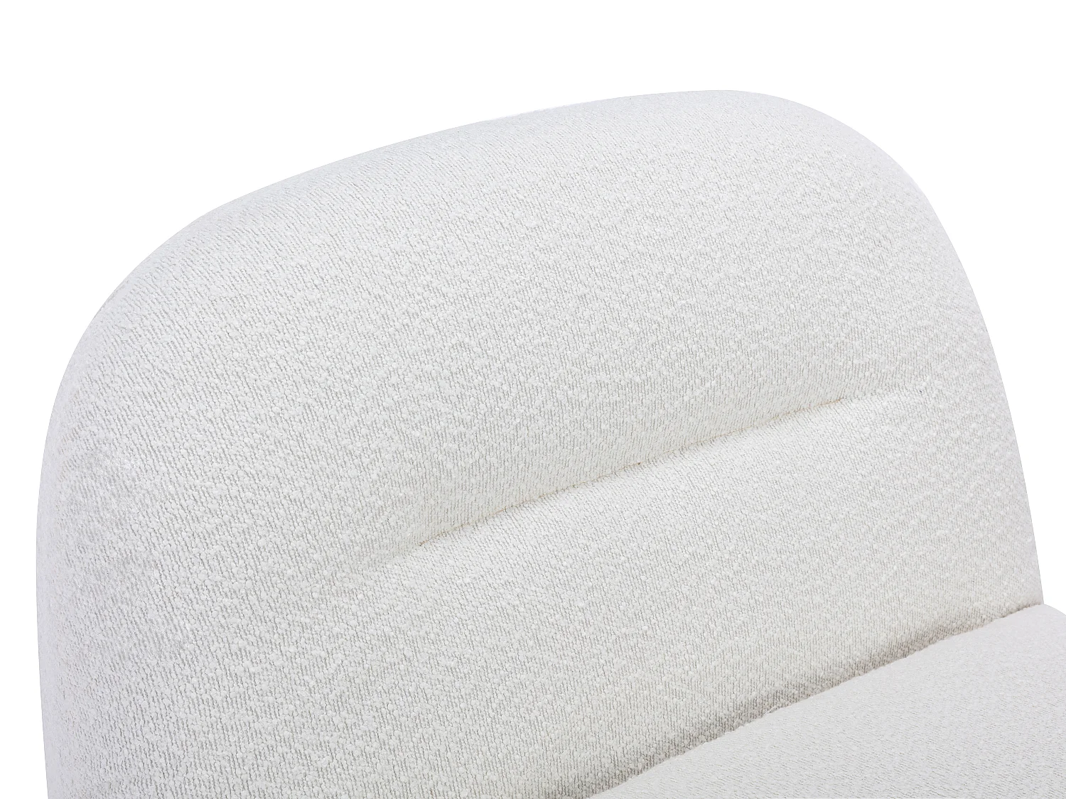 Fauteuil pivotant en tissu bouclette blanc POZETI